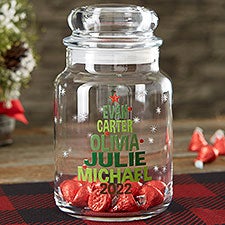 Christmas Family Tree Personalized Candy Jar - 22235