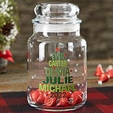 Christmas Family Tree Personalized Candy Jar - 22235