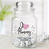 We Love... Personalized Glass Candy Jar For Her - 22237