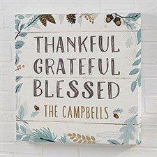 Personalized Canvas Prints - Thankful Grateful Blessed - 22247