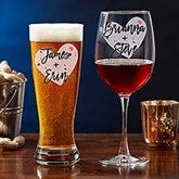 So In Love Personalized Valentine's Day Couple Glasses - 22301