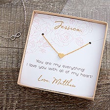 Classic Romance Necklace With Personalized Display Card - 22310