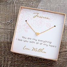 Classic Romance Necklace With Personalized Display Card - 22310