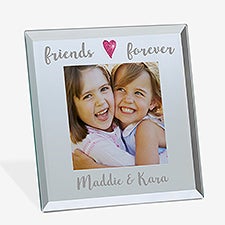 Friends Forever Personalized Heart Glass Picture Frame - 22320