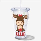 Christmas Moose Personalized Insulated Acrylic Tumbler - 22323