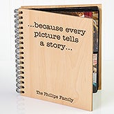 Expressions Personalized Wood Photo Album - 22355