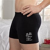 Personalized Black Boxer Briefs - Funny To Do List - 22374