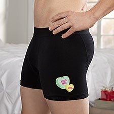 Personalized Boxer Briefs - Valentines Day Conversation Hearts - 22376