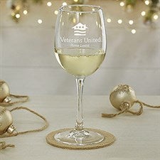 VU Personalized 12 oz. White Wine Glass - 22457