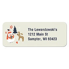 Cute Holiday Characters Address Labels - 22467