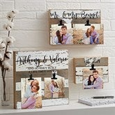 Personalized Reclaimed Wood Photo Clip Frames - 22469