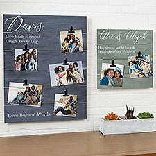 Personalized Shiplap Photo Clip Frames - 22470