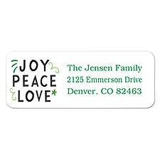 Joy Peace Love Address Labels - 22485