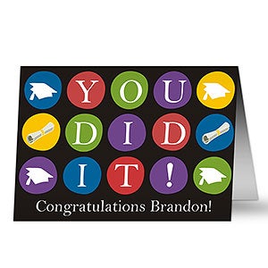 You Did It! Personalized Greeting Card - 10166
