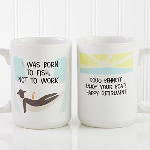Large Personalized Retirement Coffee Mugs - Im Retired - 10174-L