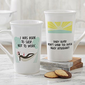 Im Retired Personalized Retirement Latte Mug 16oz.- White - 10174-U