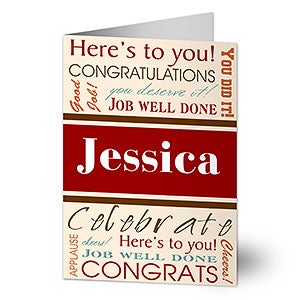 Heres To You! Personalized Greeting Card - 10204