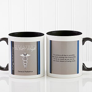 Doctors Personalized Coffee Mugs - Medical Professions - black handle - 10223-B