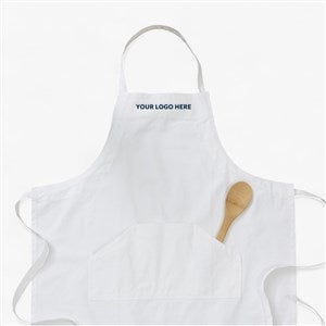 Personalized Logo Embroidered White Apron - 10276-W