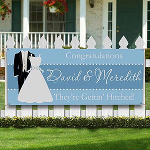 Wedding Shower Personalized Banner - 30x72 - 10304