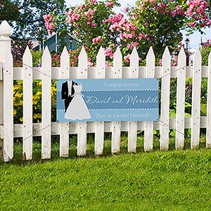 Wedding Shower Personalized Banner - 20x48 - 10304-S