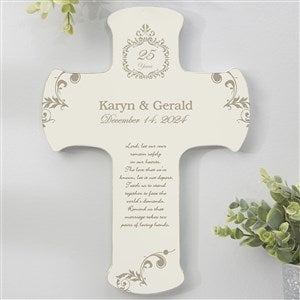 Our Anniversary Blessing Personalized Cross - 8x12 - 10311