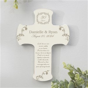 Our Anniversary Blessing Personalized Cross - 5x7 - 10311-S