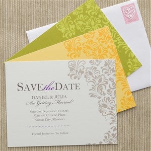 Custom Save The Date Cards - Floral - 10320-C
