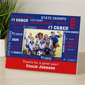 All-Star Coach Personalized 4x6 Tabletop Frame Horizontal - 10377