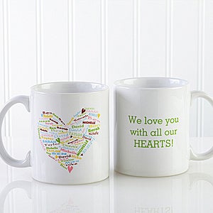Her Heart of Love Personalized Coffee Mug 11 oz.- White - 10430-W