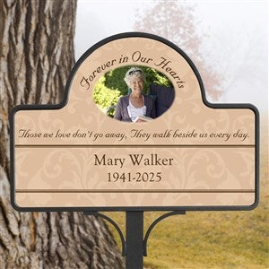 Memorial Photo Garden Stake Magnet - Forever In Our Hearts - 10443-M