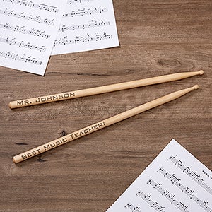 Music Teacher Personalized Maple Drumsticks - 10495