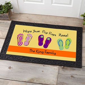 Personalized Doormat - Summer Flip Flops - 10545-M