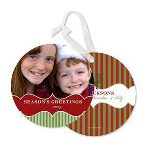 Classic Holiday Photo Ornament Card - 10584