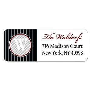 Monogram Return Address Labels - 10635