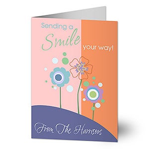 Sending A Smile Your Way Personalized Greeting Card - 10653