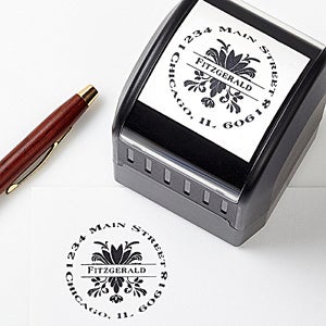 Damask Greetings Custom Address Stamp - 10675