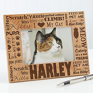 Personalized Cat Picture Frames - Good Kitty - 4x6 - 10717-S