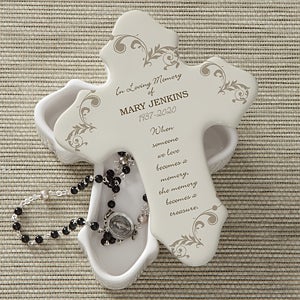 In Loving Memory Personalized Cross Box - 10782