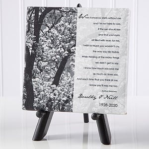 Personalized Memorial Table Canvas - In Memory - 5 1/2 x 5 1/2 - 10785-5x5