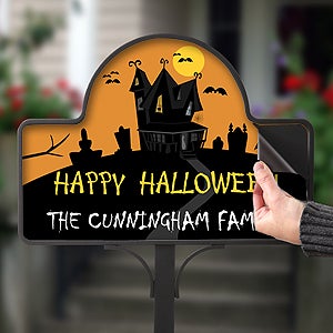 Personalized Halloween Haunted House Yard Stake Magnets - 10812-M