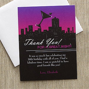 Fun In The City Personalized Thank You Cards - 10849