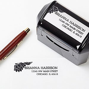 Floral Message Self-Inking Address Stamp - 10918