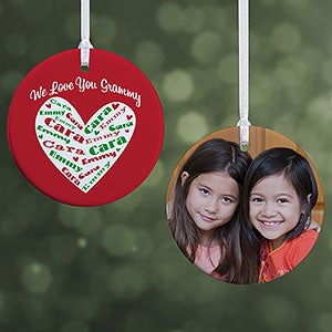 Personalized Christmas Ornaments - Heart of Love - 2-Sided - 10987-2S