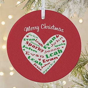 Heart Of Love Photo Ornament - Large 1-Sided - 10987-1L