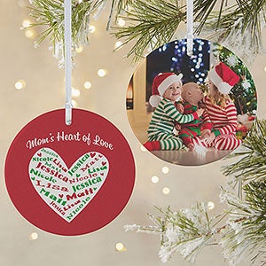 Heart Of Love Photo Ornament - Large 2-Sided - 10987-2L