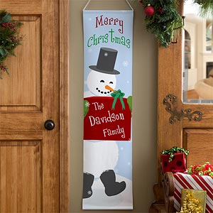 Merry Christmas Personalized Door Banner - 11006