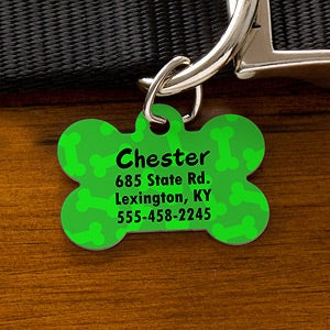 Personalized Dog ID Tags - Bone - 11050-B