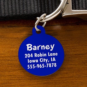 Engraved Pet Identification Tags - Circle - 11051-C