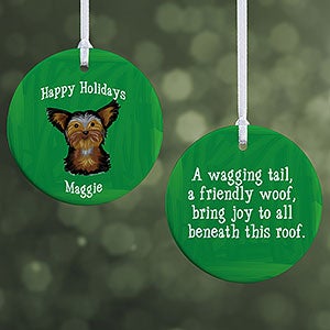 Top Dog Breeds Personalized Ornament - 2.85 Glossy - 2 Sided - 11054-2